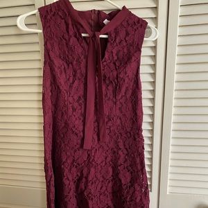 Burgundy Lace Dress